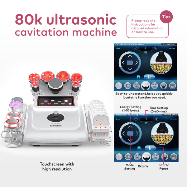 SQ154A Max | Sculpt Max Laser + EMS 11-in-1 80K Body-Contouring-Gerät – Ultraschall-Kavitation, RF, Vakuummassage, BIO-LED und Kühlfunktion