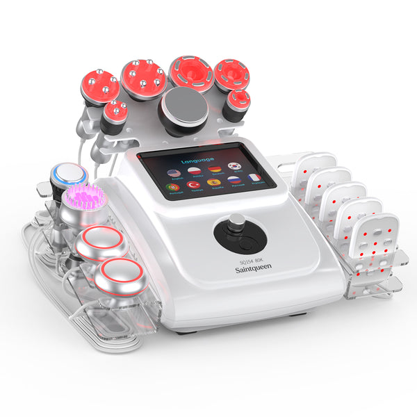 SQ154B Max | Sculpt Max EMS 11-in-1 80K Body-Contouring-Gerät – multipolare RF, Vakuummassage, Laser-Lipo-Pads, EMS, BIO-LED und Kühlfunktion
