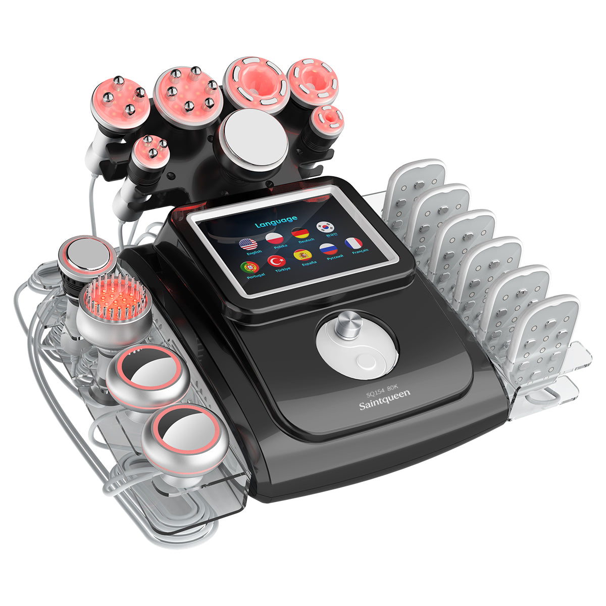 SQ154D Max | Sculpt Max Vacuum + Microcurrent 11-in-1 80K Body-Contouring-Gerät – Ultraschall-Kavitation, multipolare RF, Vakuummassage und EMS