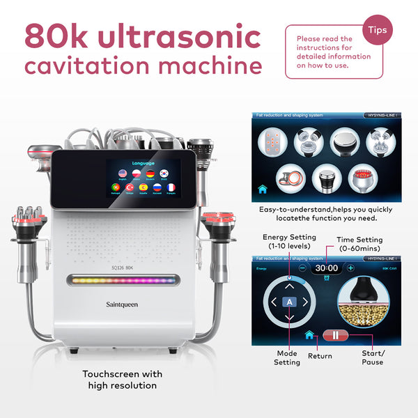 SQ126A Max | Studio Max Cupping + EMS 11-in-1 80K Body-Contouring-Gerät – Ultraschall-Kavitation, multipolare RF, Vakuummassage und EMS