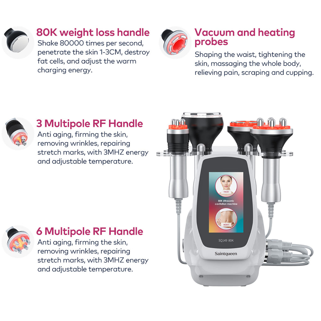 SQ149 Basic | Body Atelier Vacuum 4-in-1 80K Body-Contouring-Gerät – multipolare RF und Vakuummassage