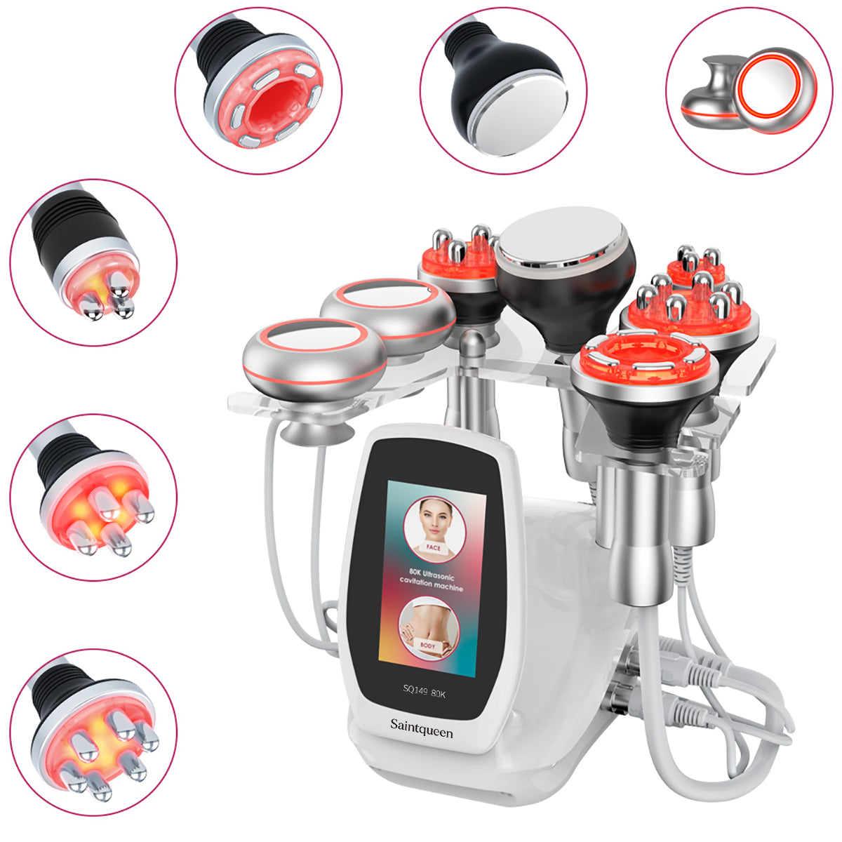 SQ149 Pro | Body Atelier EMS 6-in-1 80K Body-Contouring-Gerät – Ultraschall-Kavitation, multipolare RF, Vakuummassage und EMS Hauptbild