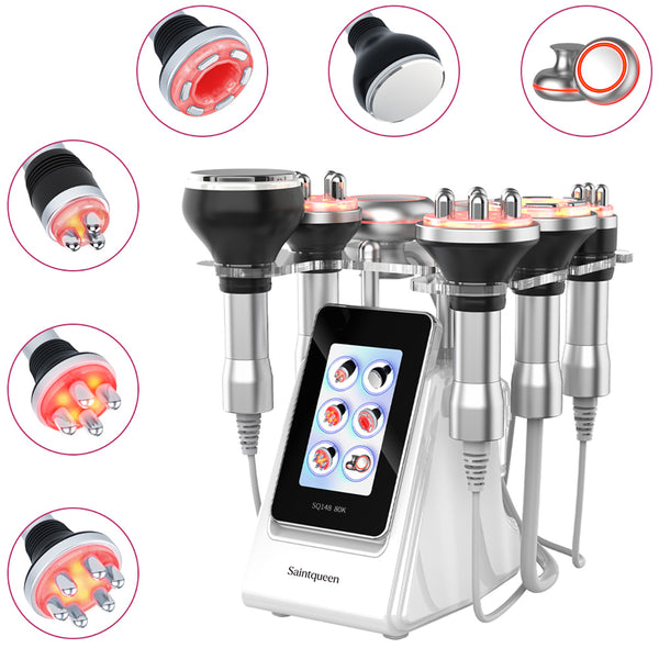 SQ148B Pro | Sculpt & Firm EMS 6-in-1 80K Body-Contouring-Gerät – Ultraschall-Kavitation, multipolare RF, Vakuummassage und EMS