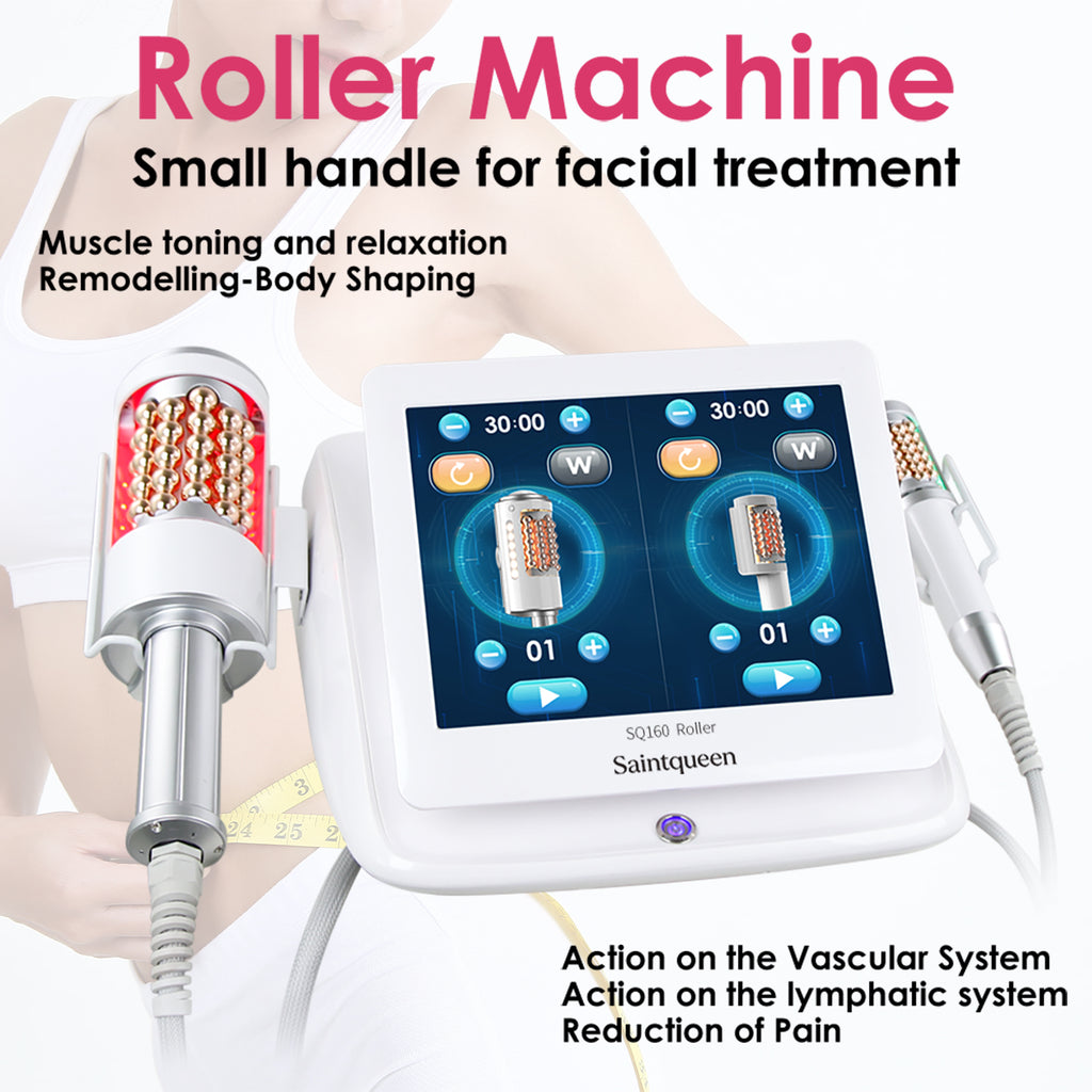 SQ160 | Contour Roll & Glow – 360°-Mikrovibrationsroller für Gesicht und Körper mit LED-Lichtpflege