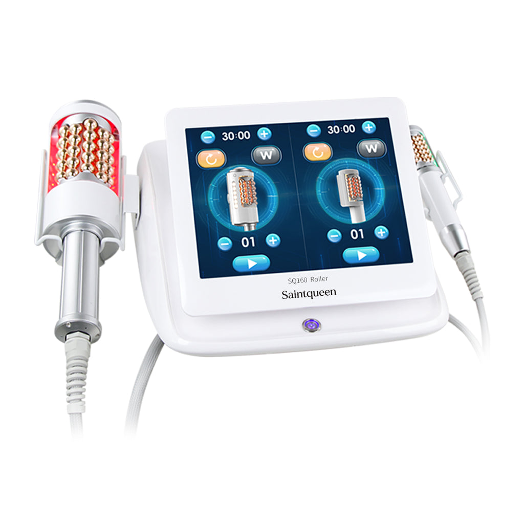SQ160 | Contour Roll & Glow – 360°-Mikrovibrationsroller für Gesicht und Körper mit LED-Lichtpflege