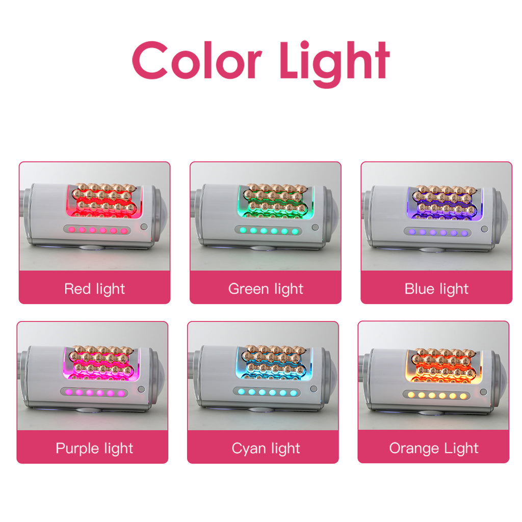SQ160 | Contour Roll & Glow – 360°-Mikrovibrationsroller für Gesicht und Körper mit LED-Lichtpflege