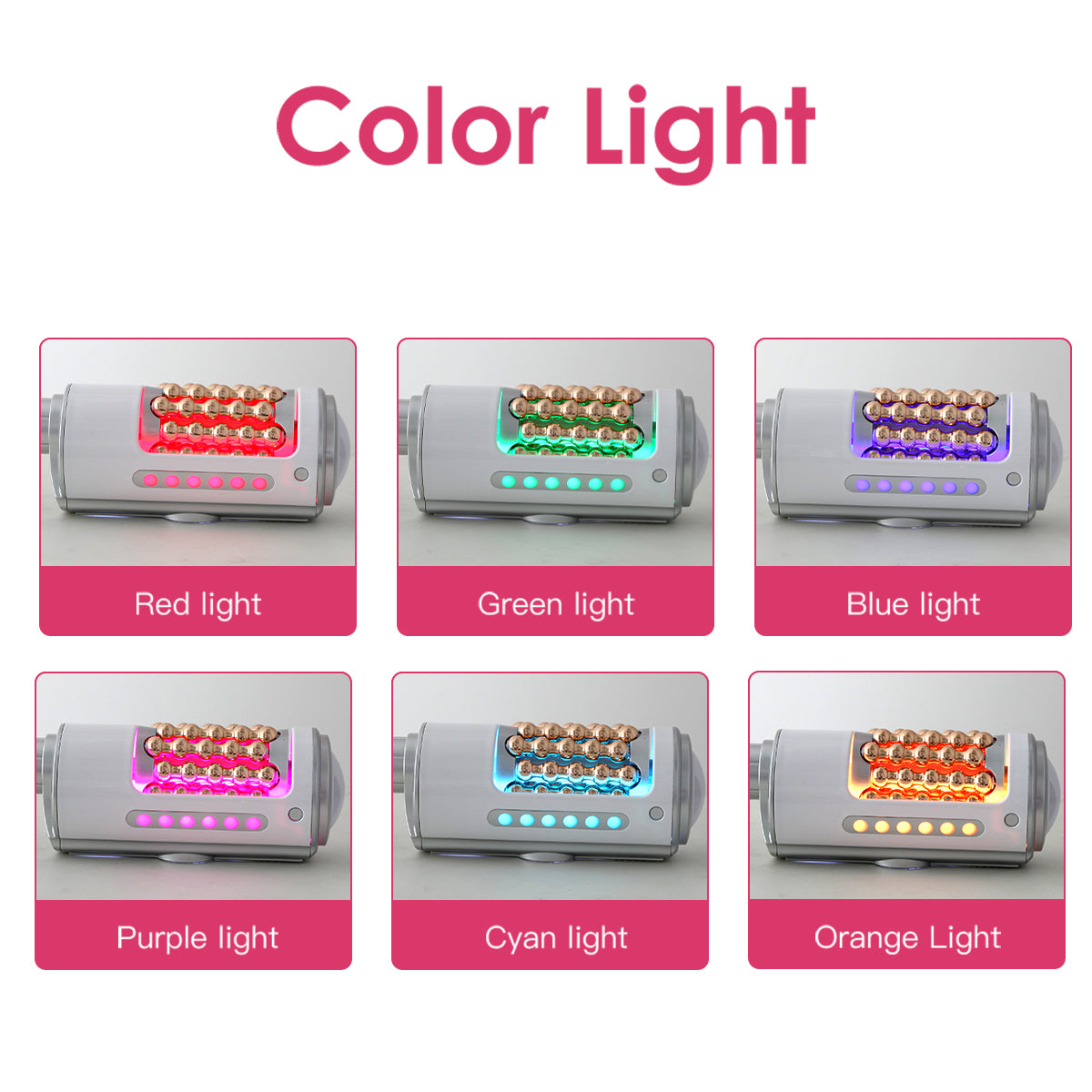 SQ160 | Contour Roll & Glow – 360°-Mikrovibrationsroller für Gesicht und Körper mit LED-Lichtpflege