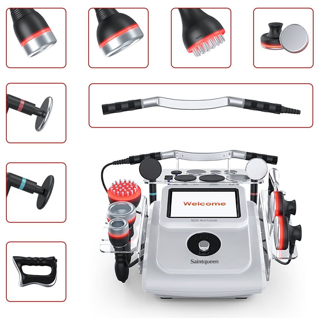 SQ191 | 8-in-1 448K System für Gesicht und Körper – Rotlicht, Mikrostrom, Vakuumwärme und Faszienmassage