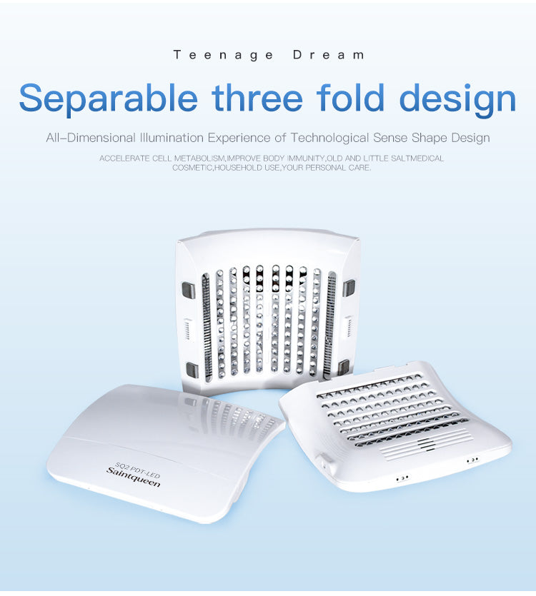 SQ2 | Face & Body Foldable PDT LED-Lichtpflegegerät – Multi-LED, 7 Farben, klappbares Design