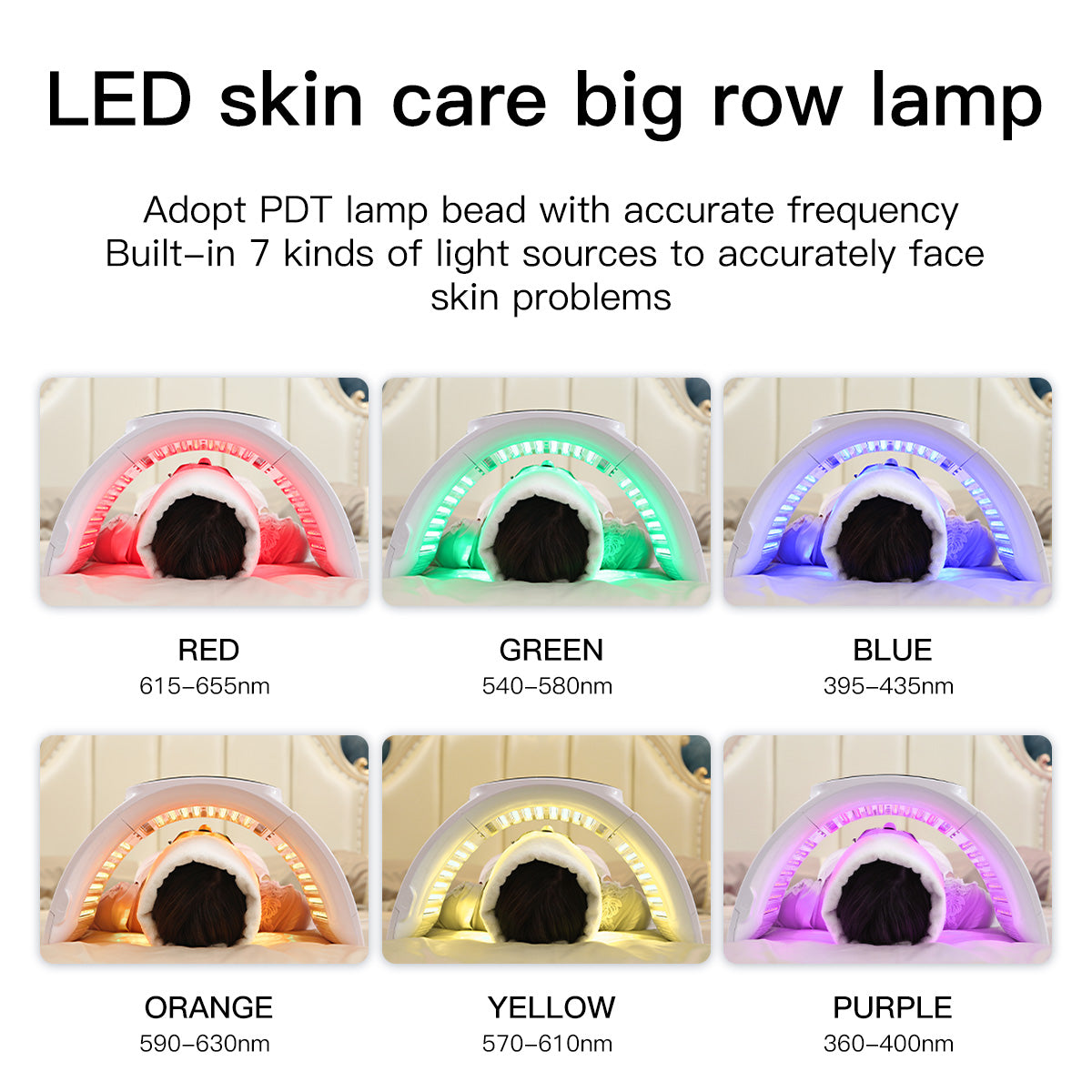 SQ2 | Face & Body Foldable PDT LED-Lichtpflegegerät – Multi-LED, 7 Farben, klappbares Design