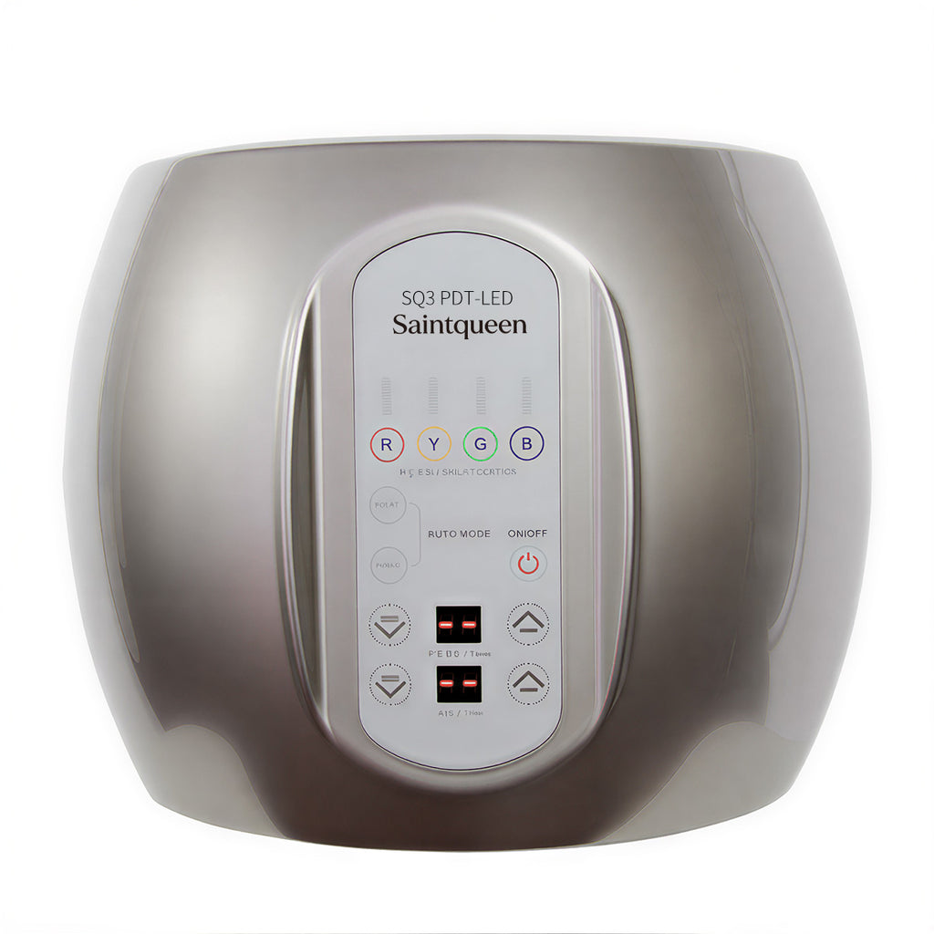 SQ3 | Facial FIR Glow Studio – Multi-LED, 4 Farben, LED-Lichtpflegegerät, Wärmefunktion