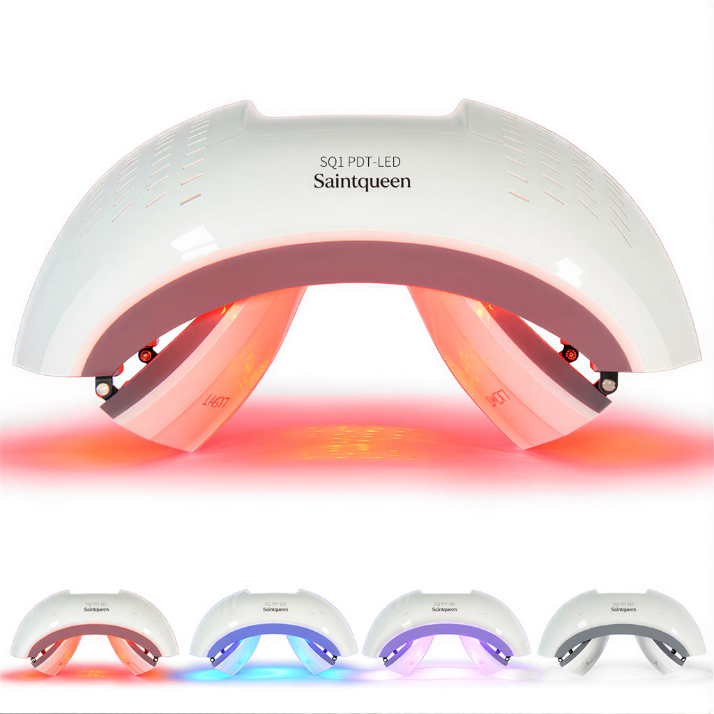 SQ1 | Facial Radiance LED-Lichtpflegegerät – 292 LEDs, 4 Farben, Nahinfrarotlicht, klappbares Design