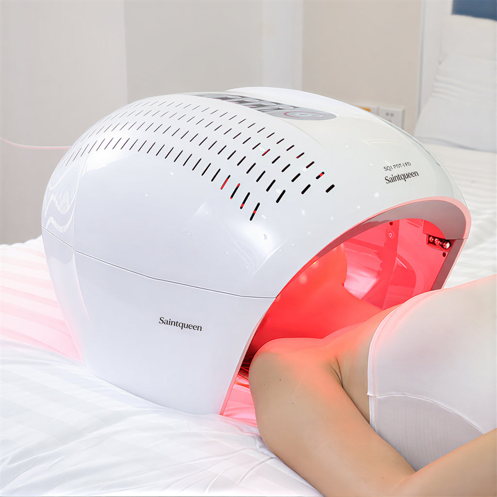SQ1 | Facial Radiance LED-Lichtpflegegerät – 292 LEDs, 4 Farben, Nahinfrarotlicht, klappbares Design