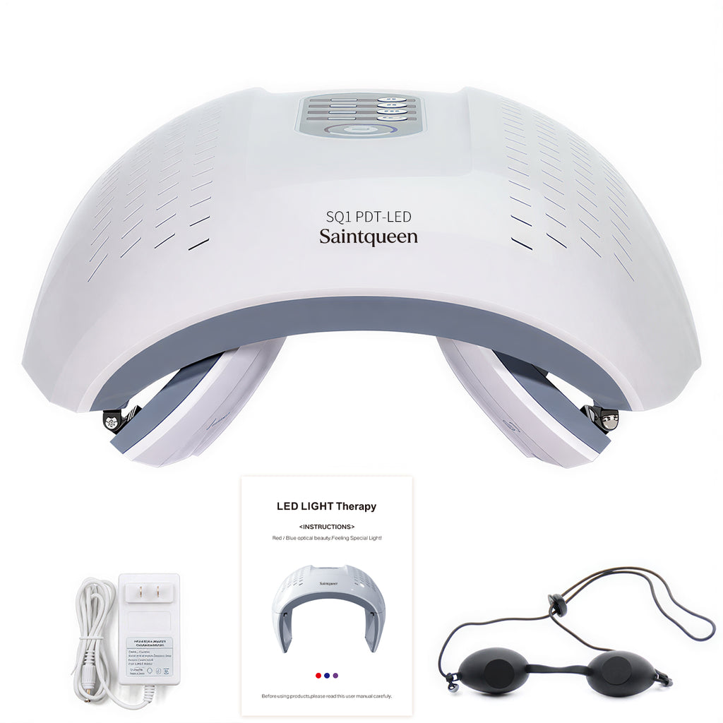 SQ1 | Facial Radiance LED-Lichtpflegegerät – 292 LEDs, 4 Farben, Nahinfrarotlicht, klappbares Design