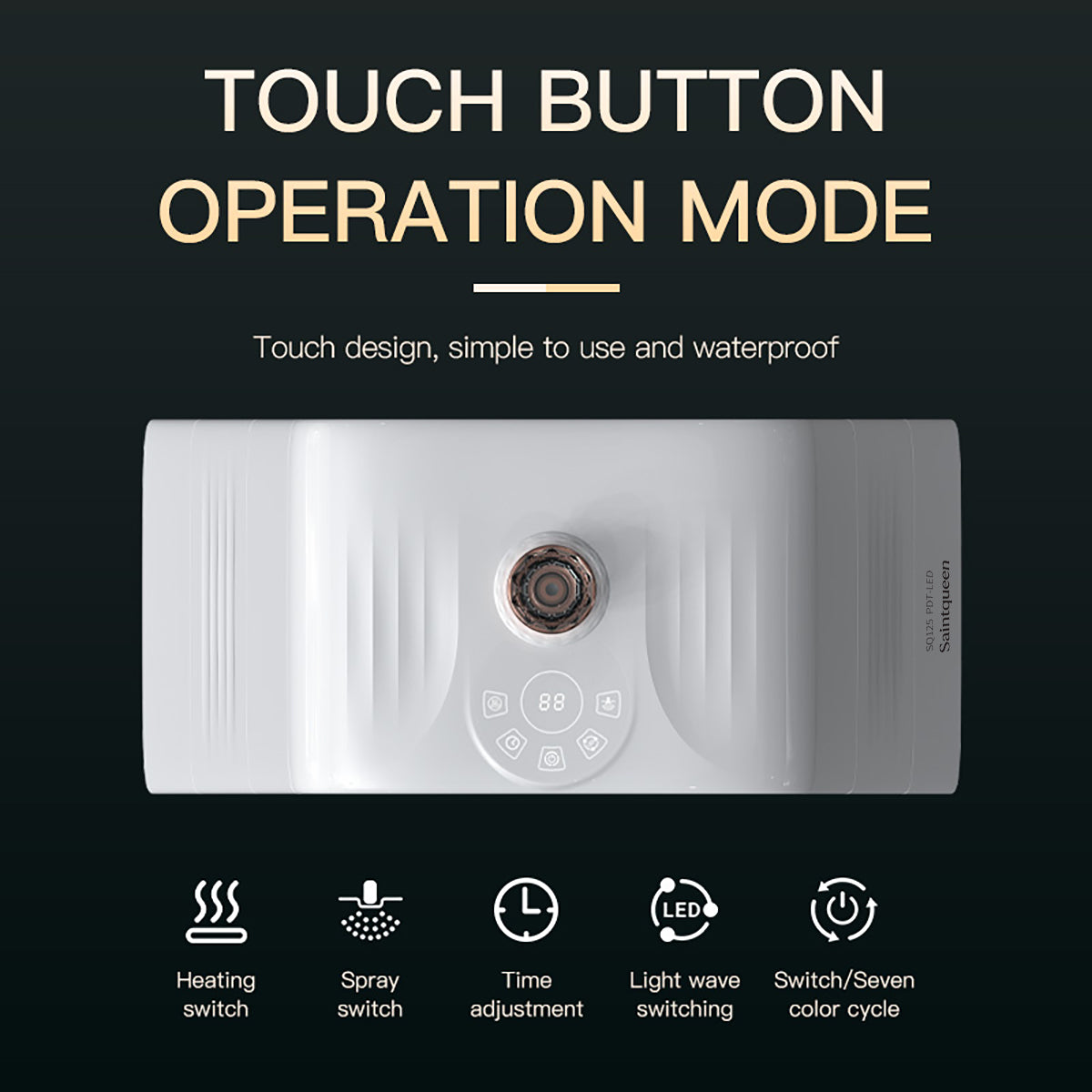 SQ125 | Facial Nano Mist LED-Lichtpflegegerät – 117 LEDs, 7 Farben, Nano-Nebel, Wärmefunktion, klappbares Design