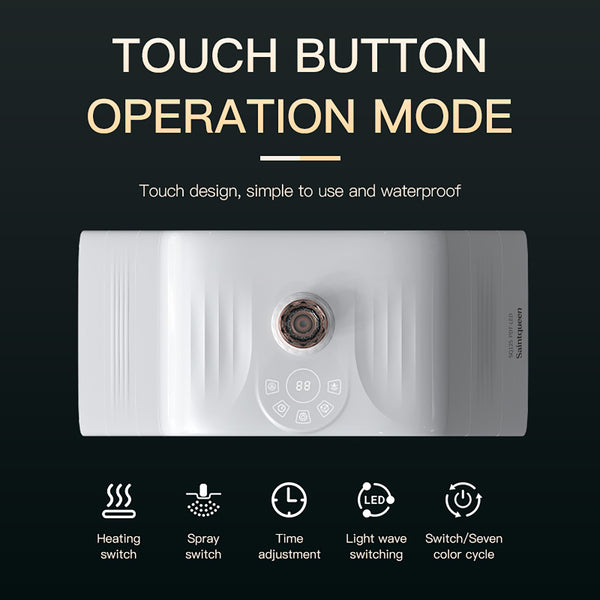 SQ125 | Facial Nano Mist LED-Lichtpflegegerät – 117 LEDs, 7 Farben, Nano-Nebel, Wärmefunktion, klappbares Design