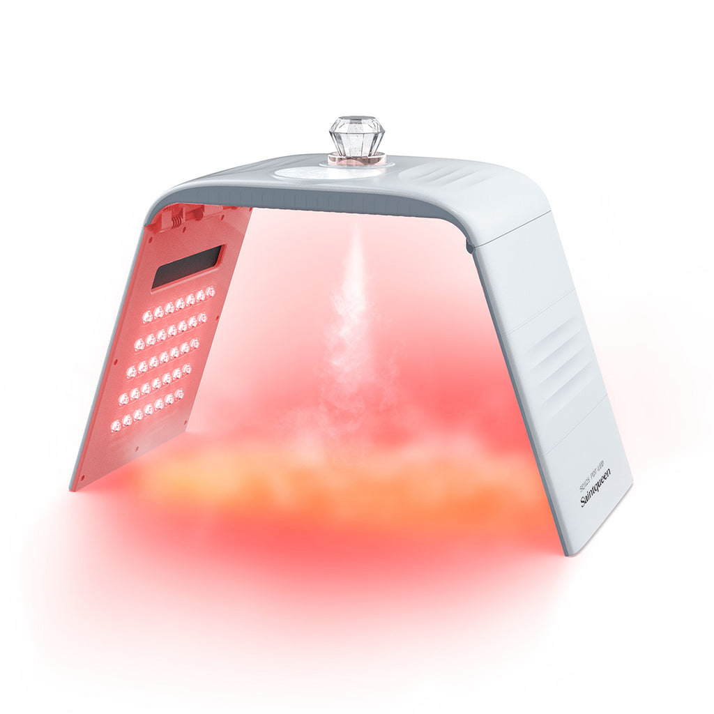 SQ125 | Facial Nano Mist LED-Lichtpflegegerät – 117 LEDs, 7 Farben, Nano-Nebel, Wärmefunktion, klappbares Design