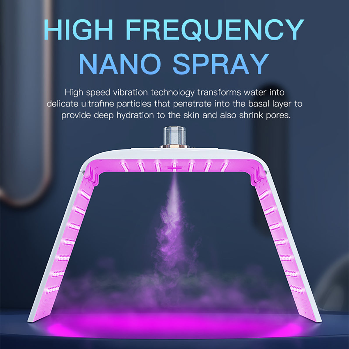 SQ122 | Facial Hydration LED-Lichtpflegegerät – 135 LEDs, 8 Farben, Nano-Nebel, klappbares Design Zweitbild