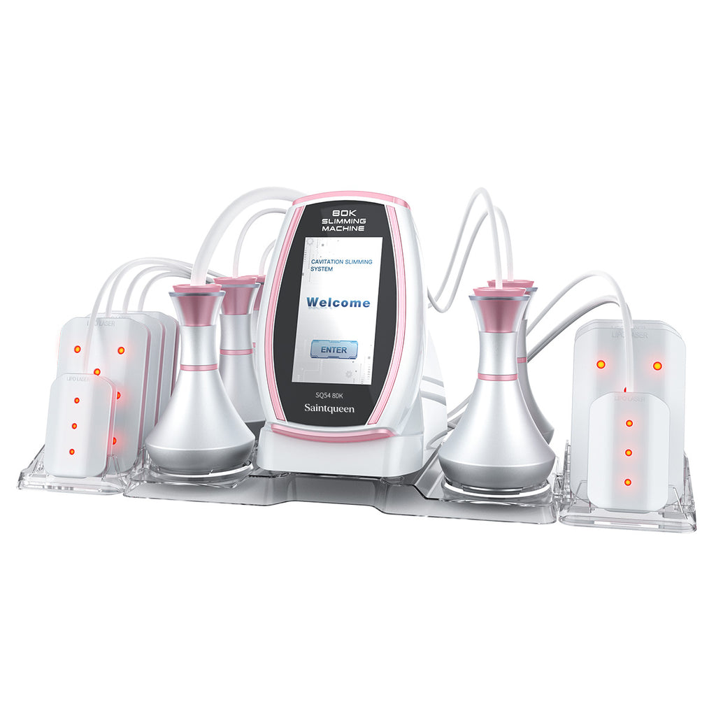 SQ54 Pro | Contour Lift Laser Pad 6-in-1 80K Body-Contouring-Gerät – Ultraschall-Kavitation, multipolare RF, Vakuummassage und Laser-Lipo-Pads