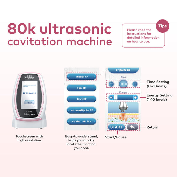 SQ54 Pro | Contour Lift Vacuum 5-in-1 80K Body-Contouring-Gerät – Ultraschall-Kavitation, multipolare RF und Vakuummassage