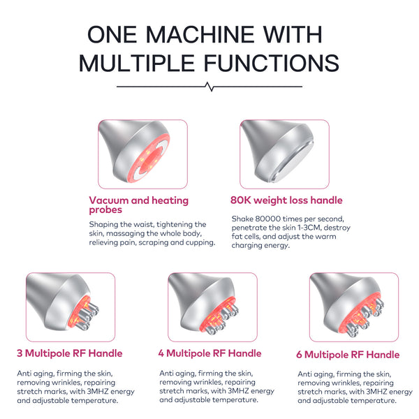 SQ52 Pro | Body Balance Vacuum 5-in-1 80K Body-Contouring-Gerät – Ultraschall-Kavitation, multipolare RF und Vakuummassage