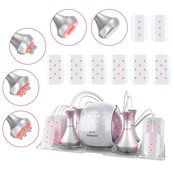SQ52 Pro | Body Balance Laser Pad 6-in-1 80K Body-Contouring-Gerät – Ultraschall-Kavitation, multipolare RF, Vakuummassage und Laser-Lipo-Pads