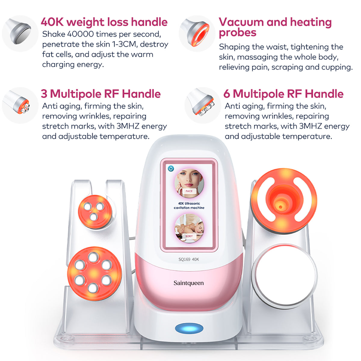 SQ169 Basic | Shape Ritual Vacuum 4-in-1 40K Body-Contouring-Gerät – Ultraschall-Kavitation, multipolare RF und Vakuummassage Zweitbild