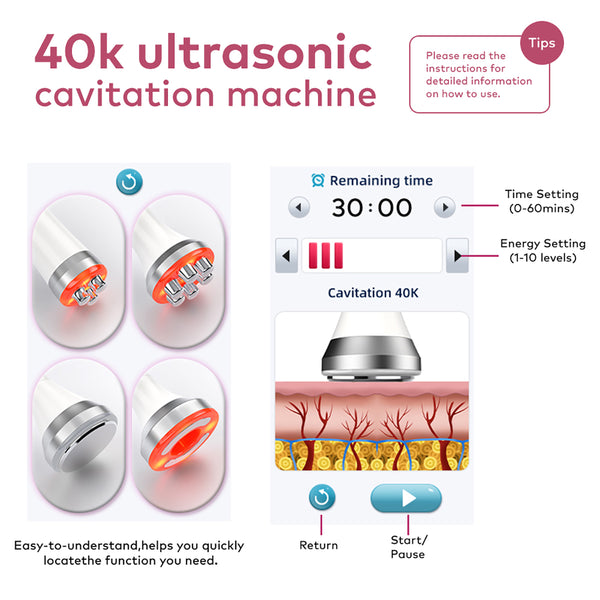 SQ169 Basic | Shape Ritual Vacuum 4-in-1 40K Body-Contouring-Gerät – Ultraschall-Kavitation, multipolare RF und Vakuummassage
