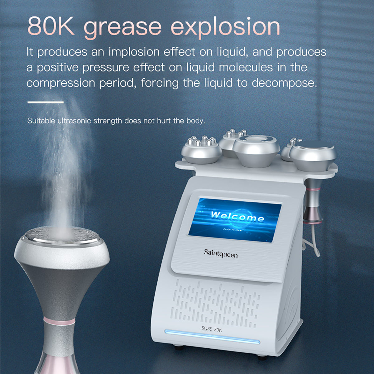 SQ85A Pro | Aura Sculpt Vacuum 5-in-1 80K Body-Contouring-Gerät – Ultraschall-Kavitation, multipolare RF und Vakuummassage