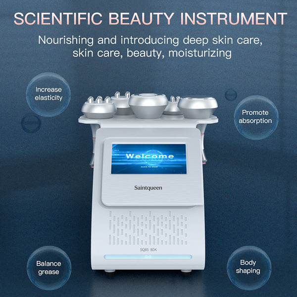 SQ85A Pro | Aura Sculpt Vacuum 5-in-1 80K Body-Contouring-Gerät – Ultraschall-Kavitation, multipolare RF und Vakuummassage