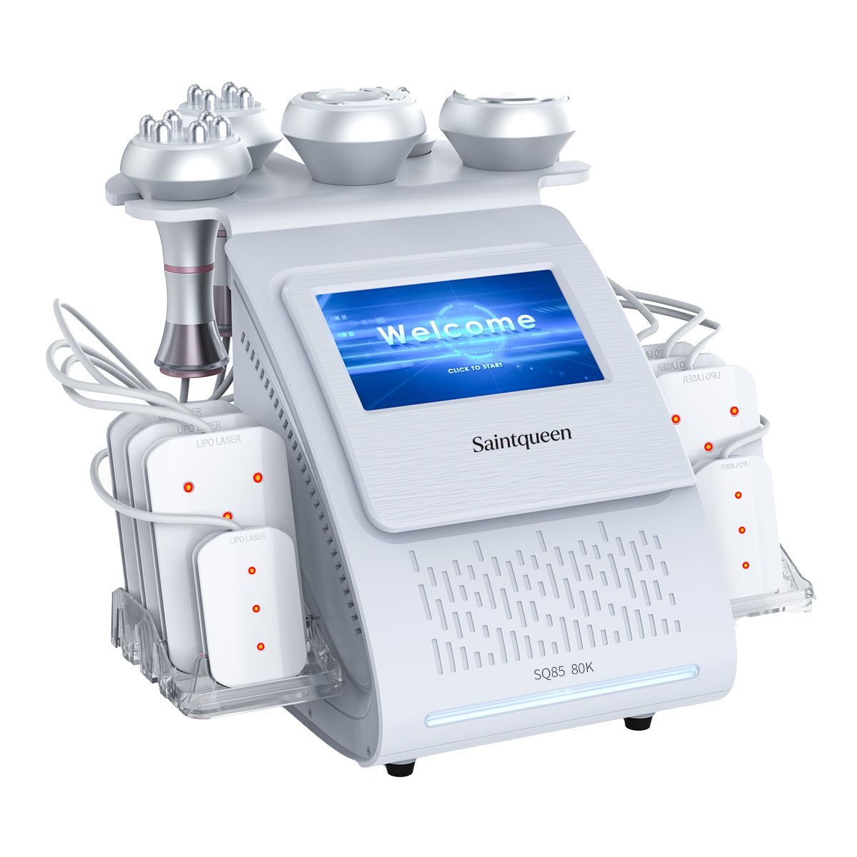 SQ85C Pro | Aura Sculpt Laser Pad 6-in-1 80K Body-Contouring-Gerät – Ultraschall-Kavitation, multipolare RF, Vakuummassage und Laser-Lipo-Pads