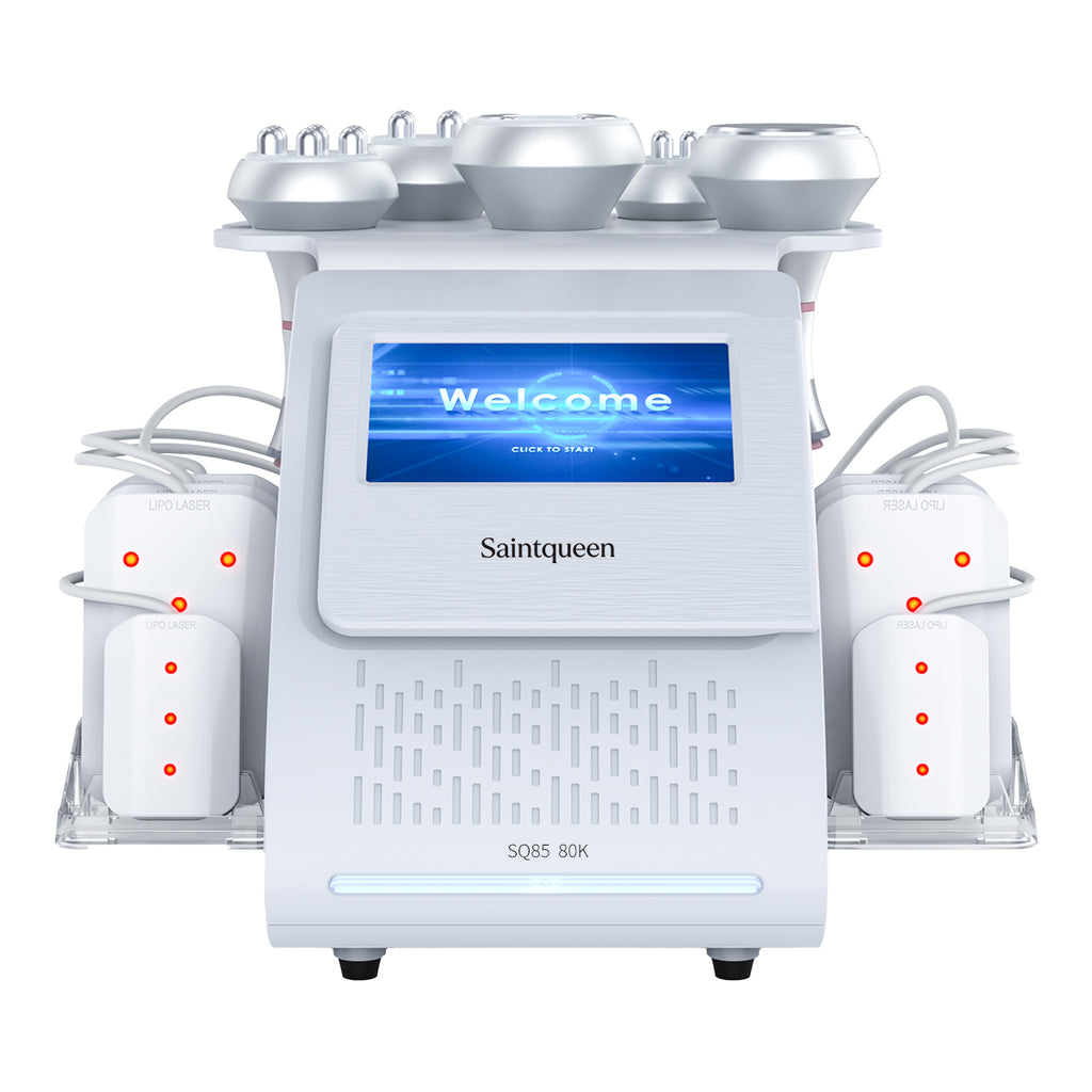 SQ85C Pro | Aura Sculpt Laser Pad 6-in-1 80K Body-Contouring-Gerät – Ultraschall-Kavitation, multipolare RF, Vakuummassage und Laser-Lipo-Pads