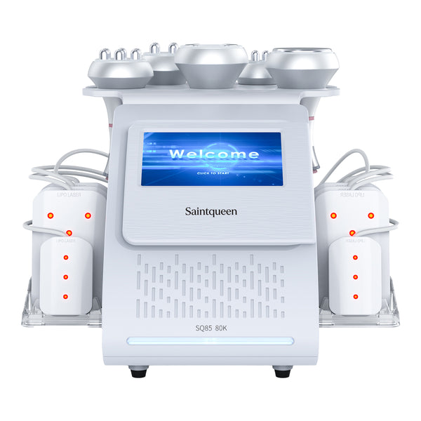 SQ85C Pro | Aura Sculpt Laser Pad 6-in-1 80K Body-Contouring-Gerät – Ultraschall-Kavitation, multipolare RF, Vakuummassage und Laser-Lipo-Pads