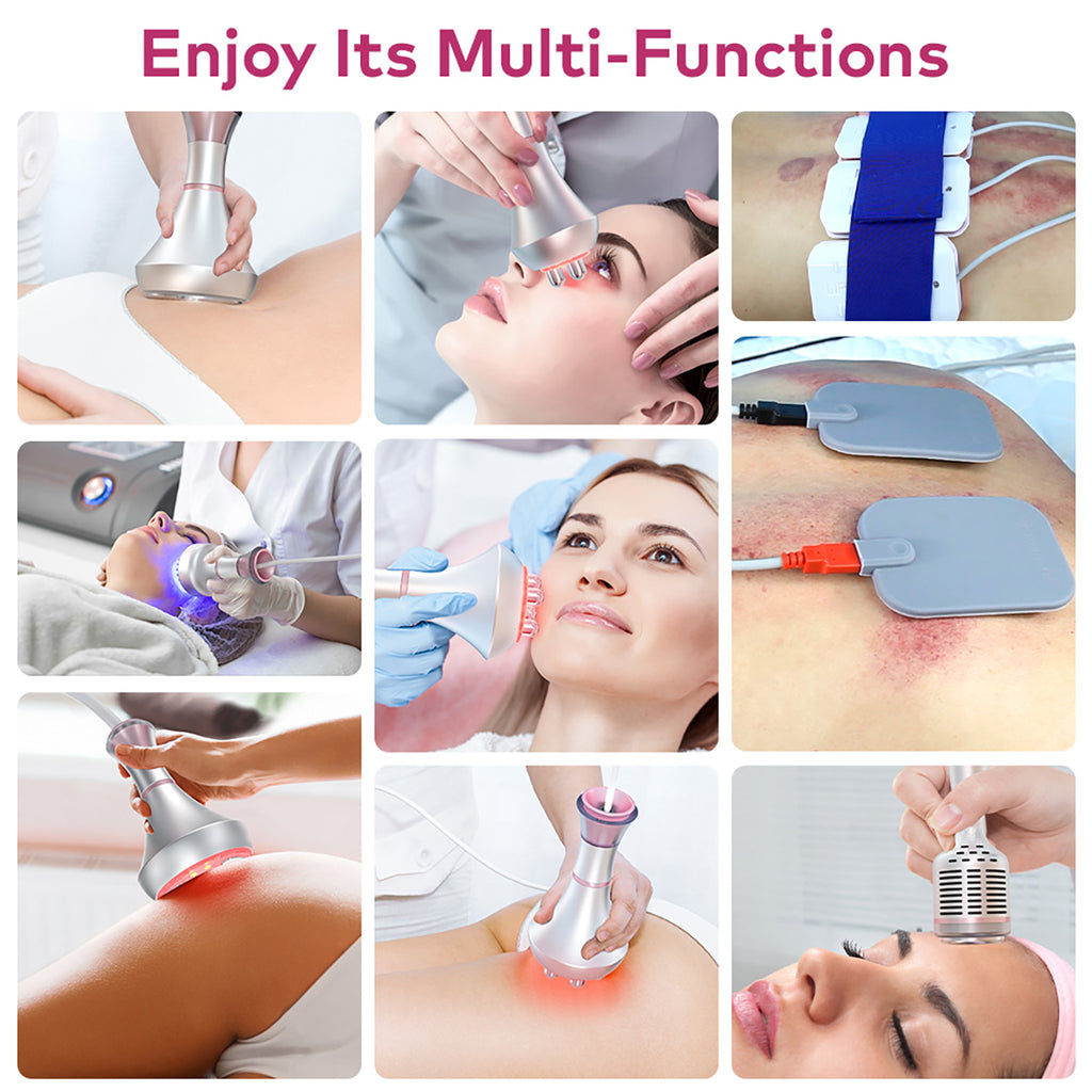 SQ85D Plus | Aura Sculpt Vacuum + Microcurrent 9-in-1 80K Body-Contouring-Gerät – Ultraschall-Kavitation, multipolare RF, Vakuummassage und Laser-Lipo-Pads