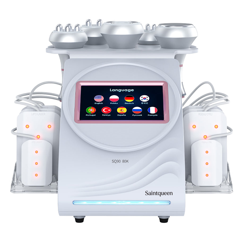 SQ90C Pro | Form & Firm Laser Pad 6-in-1 80K Body-Contouring-Gerät – Ultraschall-Kavitation, multipolare RF, Vakuummassage und Laser-Lipo-Pads