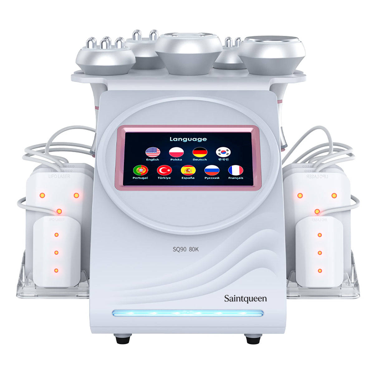 SQ90C Pro | Form & Firm Laser Pad 6-in-1 80K Body-Contouring-Gerät – Ultraschall-Kavitation, multipolare RF, Vakuummassage und Laser-Lipo-Pads