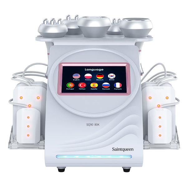 SQ90C Pro | Form & Firm Laser Pad 6-in-1 80K Body-Contouring-Gerät – Ultraschall-Kavitation, multipolare RF, Vakuummassage und Laser-Lipo-Pads