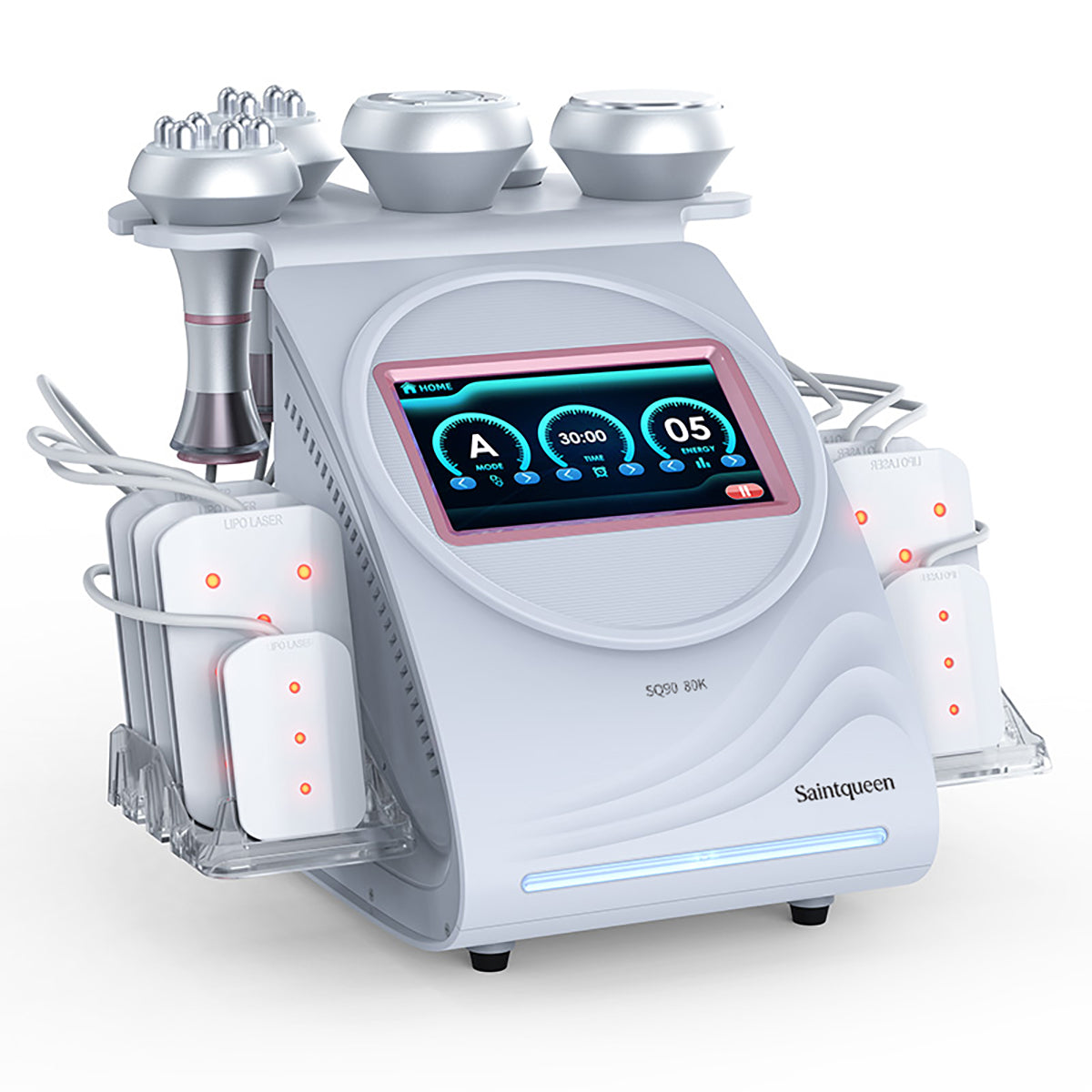 SQ90C Pro | Form & Firm Laser Pad 6-in-1 80K Body-Contouring-Gerät – Ultraschall-Kavitation, multipolare RF, Vakuummassage und Laser-Lipo-Pads