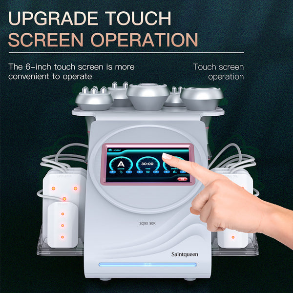 SQ90C Pro | Form & Firm Laser Pad 6-in-1 80K Body-Contouring-Gerät – Ultraschall-Kavitation, multipolare RF, Vakuummassage und Laser-Lipo-Pads