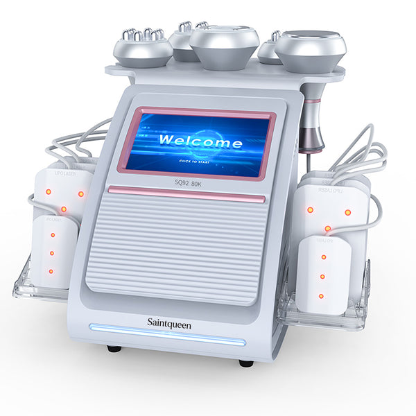 SQ92C Pro | Contour Complete Laser Pad 6-in-1 80K Body-Contouring-Gerät – Ultraschall-Kavitation, multipolare RF, Vakuummassage und Laser-Lipo-Pads