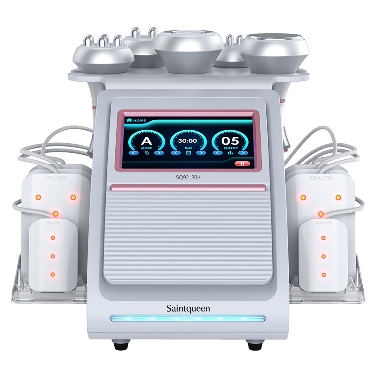 SQ92C Pro | Contour Complete Laser Pad 6-in-1 80K Body-Contouring-Gerät – Ultraschall-Kavitation, multipolare RF, Vakuummassage und Laser-Lipo-Pads