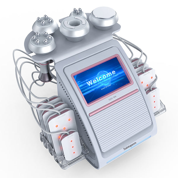 SQ92C Pro | Contour Complete Laser Pad 6-in-1 80K Body-Contouring-Gerät – Ultraschall-Kavitation, multipolare RF, Vakuummassage und Laser-Lipo-Pads
