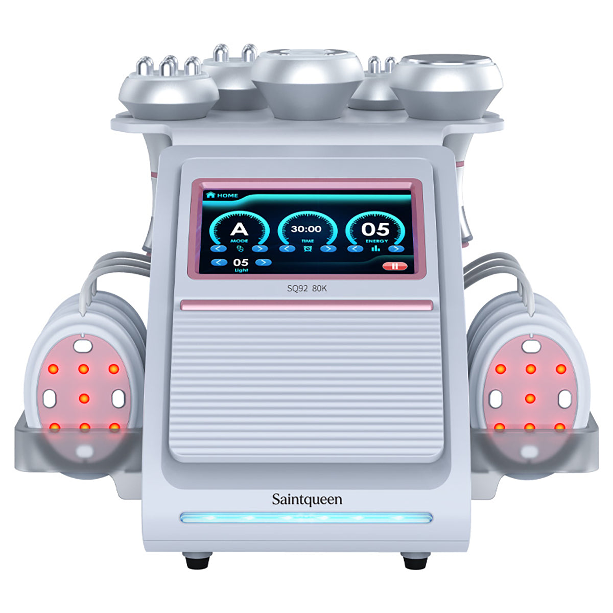 SQ92B Pro | Contour Complete EMS 6-in-1 80K Body-Contouring-Gerät – Ultraschall-Kavitation, multipolare RF, Vakuummassage und Laser-Lipo-Pads
