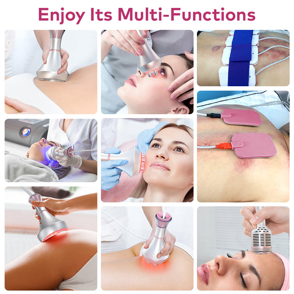 SQ121C Plus | Contour Plus EMS 9-in-1 80K Body-Contouring-Gerät – Ultraschall-Kavitation, multipolare RF, Vakuummassage und Laser-Lipo-Pads