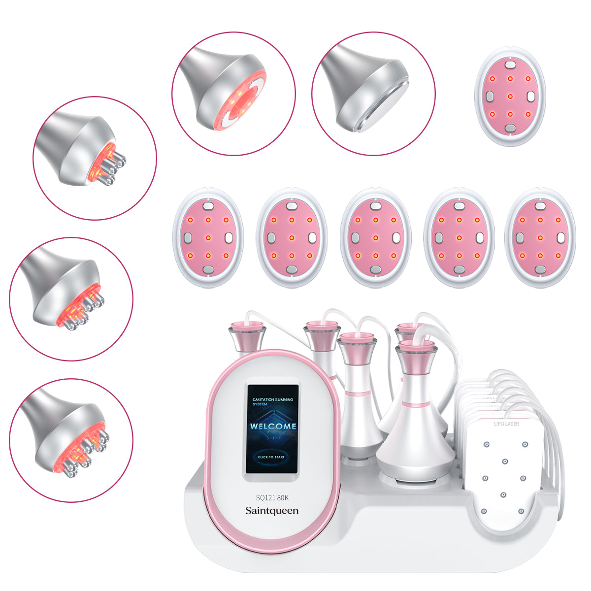 SQ121B Pro | Contour Pro Vacuum + Microcurrent 6-in-1 80K Body-Contouring-Gerät – Ultraschall-Kavitation, multipolare RF, Vakuummassage und EMS Hauptbild