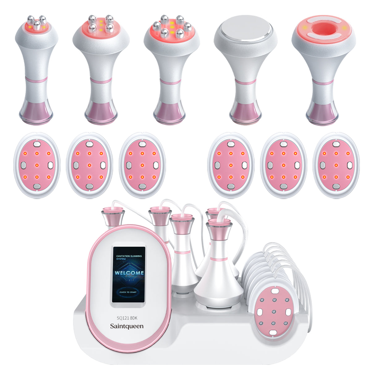 SQ121B Pro | Contour Pro Vacuum + Microcurrent 6-in-1 80K Body-Contouring-Gerät – Ultraschall-Kavitation, multipolare RF, Vakuummassage und EMS