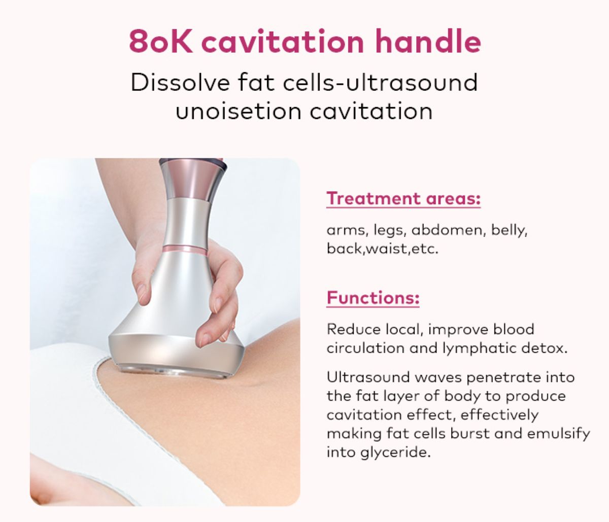SQ121B Pro | Contour Pro Vacuum + Microcurrent 6-in-1 80K Body-Contouring-Gerät – Ultraschall-Kavitation, multipolare RF, Vakuummassage und EMS