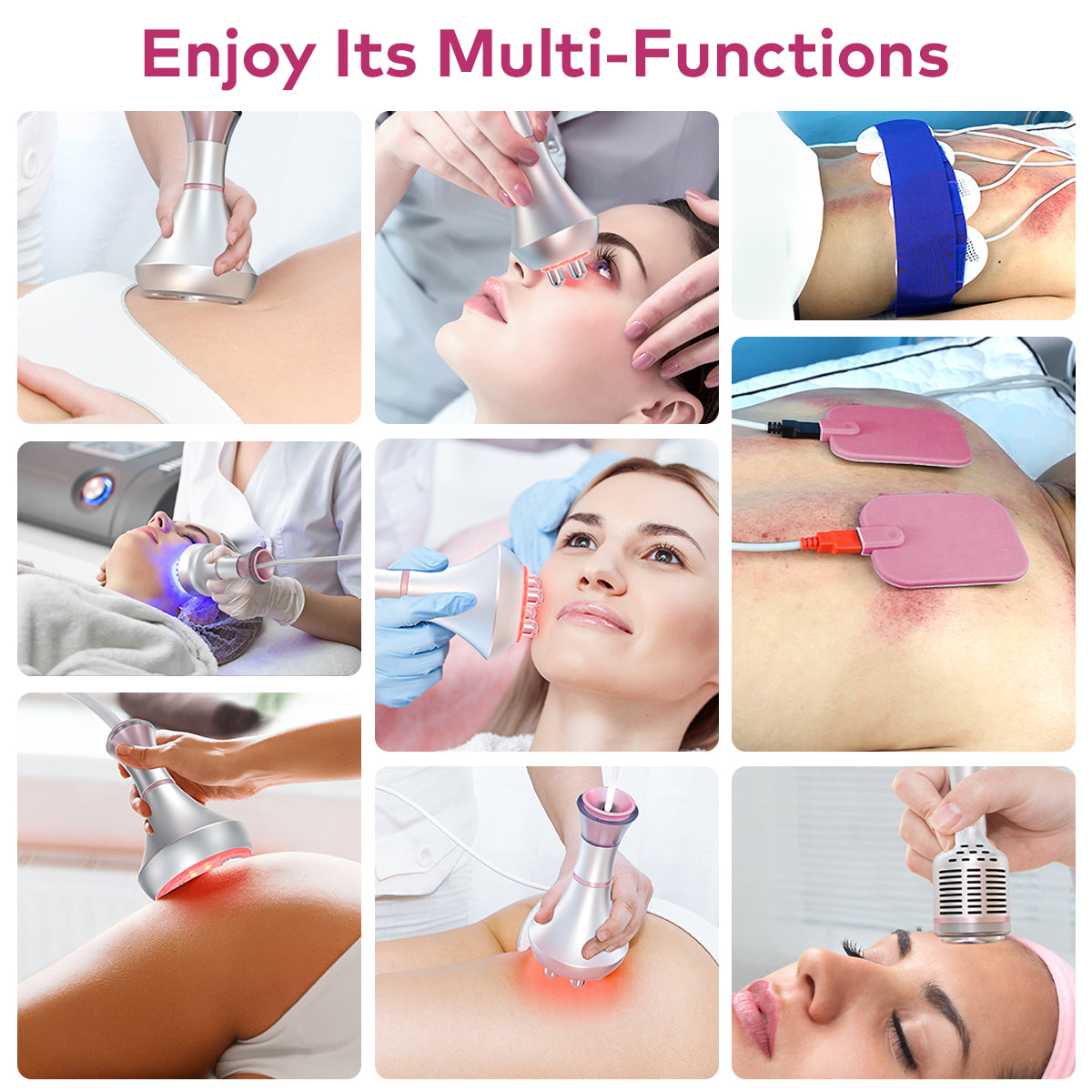 SQ121D Plus | Contour Plus Microcurrent 9-in-1 80K Body-Contouring-Gerät – Ultraschall-Kavitation, multipolare RF, Vakuummassage und Mikrostrom