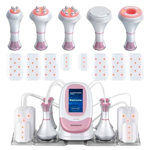 SQ95C Pro | Shape Studio Laser Pad 6-in-1 80K Body-Contouring-Gerät – Ultraschall-Kavitation, multipolare RF, Vakuummassage und Laser-Lipo-Pads