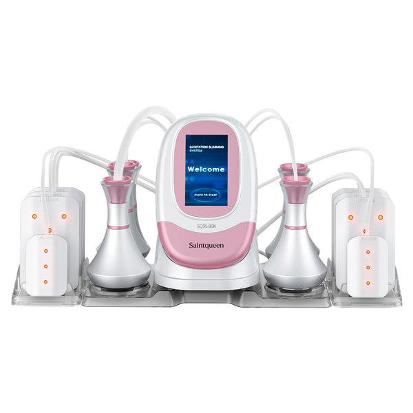 SQ95C Pro | Shape Studio Laser Pad 6-in-1 80K Body-Contouring-Gerät – Ultraschall-Kavitation, multipolare RF, Vakuummassage und Laser-Lipo-Pads